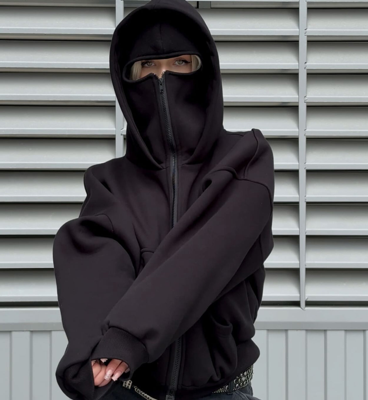 Hoodie Ninja™ | Face-Cover & Forro Afelpado