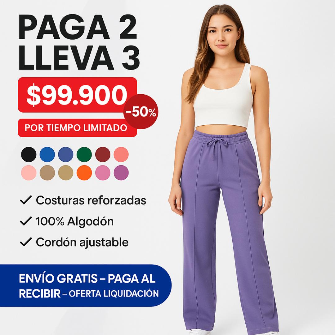 JOGGER PREMIUM BOTA RECTO MUJER